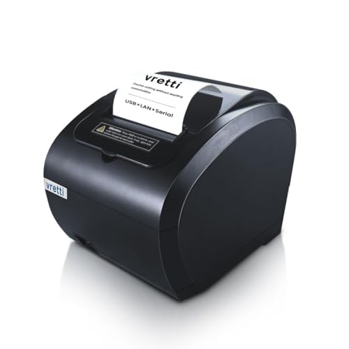 vretti Thermodrucker 80mm POS Bond-/Etikettendrucker - USB LAN