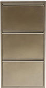 Kare Design Caruso Schuhschrank Bronze - Schmal. Schmaler, bronzefarbener Schuhschrank. Bietet vertikale Schuhaufbewahrung zur platzsparenden Organisation im Flur.