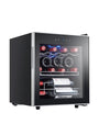 Kalamera KRC-40FCSS Weinkühlschrank Freistehend - 15 Flaschen. Rechteckig, Edelstahl, Glastür. Kühlt Weinflaschen optimal.