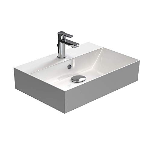 Aqua Bagno Eckiges Design Handwaschbecken Keramik 60x42 cm