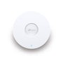 TP-Link EAP610 AX1800 WiFi 6 Dualband Access Point Weiss, rundes Gerät. Stellt drahtloses WLAN bereit.