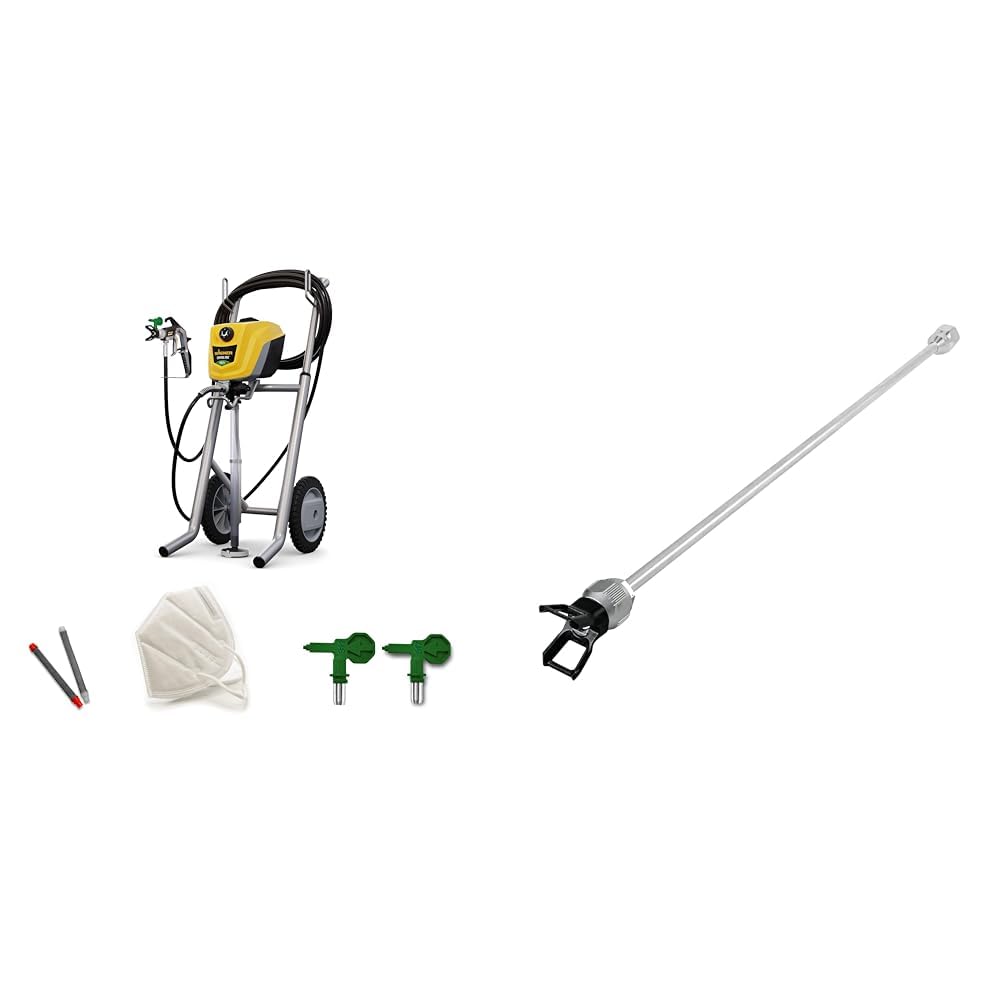WAGNER Control Pro 350 M Airless-System + HEA Düsenverlängerung 60cm, Farbsprühgerät mit Pistole, 60cm Verlängerung für Wände/Decken.