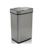 hjh OFFICE 830045 CLEAN IV Sensor Mülleimer 60L Edelstahl Silber. Großer, silberner Edelstahleimer mit Sensor für berührungslose Abfallentsorgung.