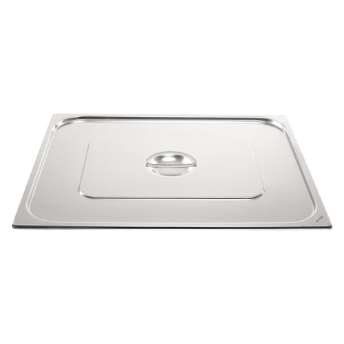 Allpax GN 2/1 Deckel Edelstahl – Ohne Löffeleinschnitt. Edelstahldeckel für den hygienischen Verschluss von GN 2/1 Behältern.