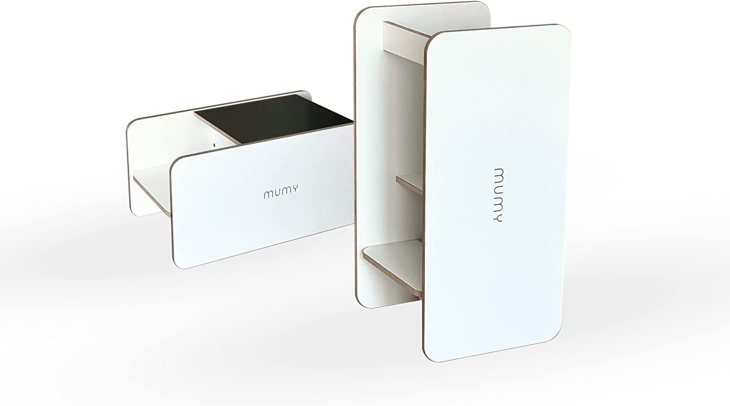 mumy easyFLIP Lernturm - 2-in-1 Montessori Schreibtisch, Holz-Konstruktion, als Stehhilfe und Kindertisch nutzbar.