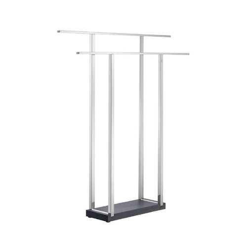 Blomus Menoto Handtuchständer Edelstahl freistehend 2 Stangen 68695. Edelstahl-Handtuchhalter mit zwei horizontalen Stangen zum Aufhängen von Badtextilien.