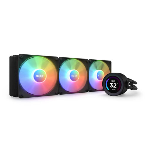 NZXT Kraken Elite 360 RGB AIO CPU Wasserkühlung - Schwarz. AIO-Kühler mit 360mm Radiator und RGB-Pumpe. Leitet Abwärme von der CPU ab.