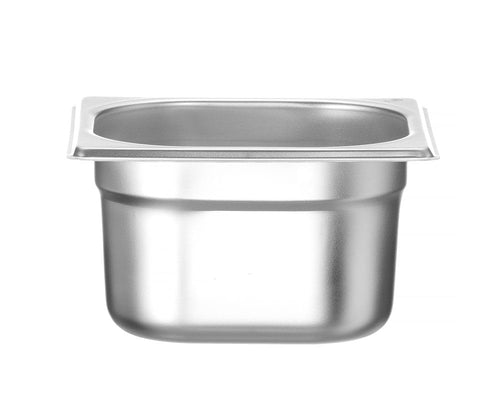 HENDI Gastronormbehälter GN 1/6, 1,6L, Edelstahl – 10er Pack: Rechteckig, aus Edelstahl. Zur Lagerung & Zubereitung von Speisen.