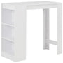 vidaXL Bartisch mit Regal – Stehtisch Küchentheke Weiss. Weißer, hoher Tisch mit integriertem Regal. Dient als Stehtisch oder Küchentheke zur Essenszubereitung und als Ablagefläche.