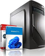 shinobee Intel Core i7 4770 Multimedia PC - Modell #6956. Schwarzer Tower-PC, zur Wiedergabe und Erstellung von Medieninhalten.