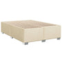 vidaXL Modernes Polsterbett Doppelbett - Creme 160x200cm Stoff. Rechteckiges Stoffbett zum Schlafen. Bietet komfortable Liegefläche für zwei Personen.