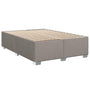 vidaXL Polsterbett Bettgestell - Stoff Taupe 140x190cm. Rechteckig, gepolstert. Dient als Basis für eine Matratze.