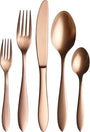 Villeroy&Boch Manufacture Besteckset Gold - 20-teilig. Goldenes Besteckset, bestehend aus Messern, Gabeln, Löffeln. Zum Speisen für bis zu vier Personen.