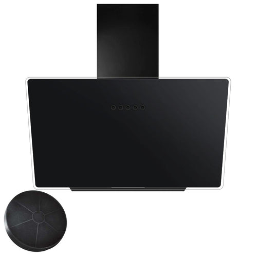 YUNA DUANA Dunstabzugshaube – 60cm Schwarz Glas Abluft/Umluft. Die Glas-Haube sorgt für Abluft/Umluft in Küchen.