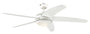 Bendan 72070 LED Deckenventilator 132 cm - Seidenmatt Chrom. Beleuchtet und kühlt Räume durch Luftzirkulation.