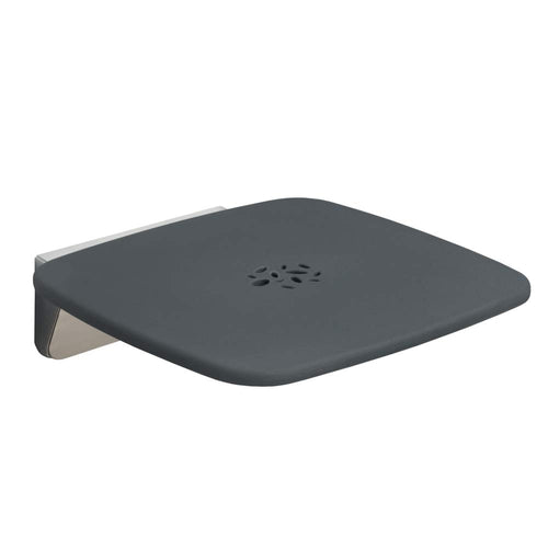 Coram Pro Med 300 Duschklappsitz - Grau/Chrom 3020SD05NT: Klappbarer, grau/chromfarbener Sitz für sicheres Duschen.