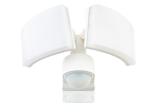 HUBER LED Strahler Bewegungsmelder 2x20W 360° - weiss