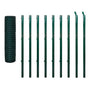 vidaXL Maschendrahtzaun Set Gartenzaun - Grüner Maschendrahtzaun aus Stahl, 10x1.7m, zur Einfriedung von Gärten.
