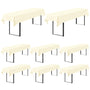 Showgeous 8er Biertischhussen Universal Tischdecke - Beige 100x250cm. Beige Hussen für Festzeltgarnituren (100x250cm).