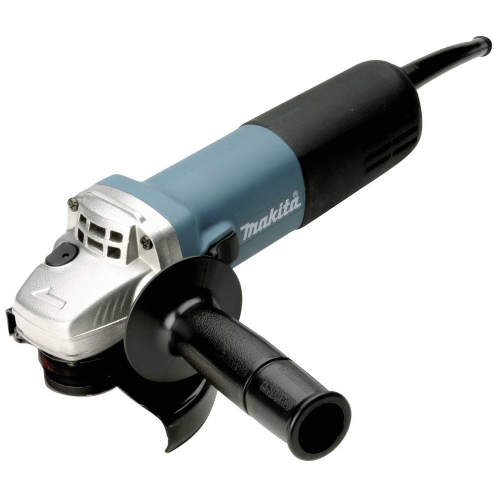 Makita 9558NBRZ Winkelschleifer, schwarz/blau, 125mm, 840W. Zum Schleifen und Trennen von Metall und Stein.