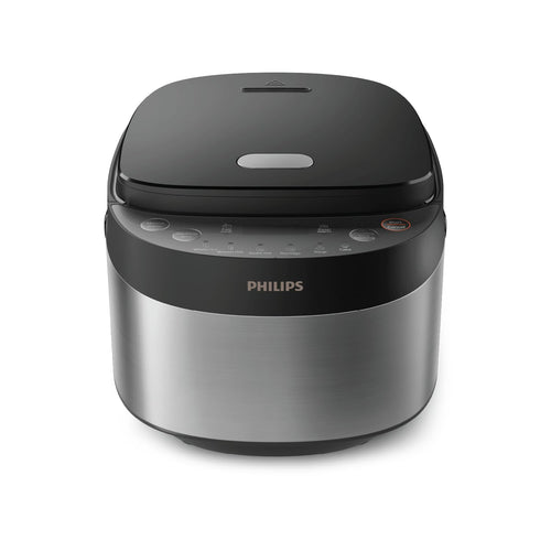 Philips Multi-Reiskocher 3000-Serie 0,85l Schwarz. Kompaktes Gerät zum Kochen von Reis und Zubereiten weiterer Speisen.