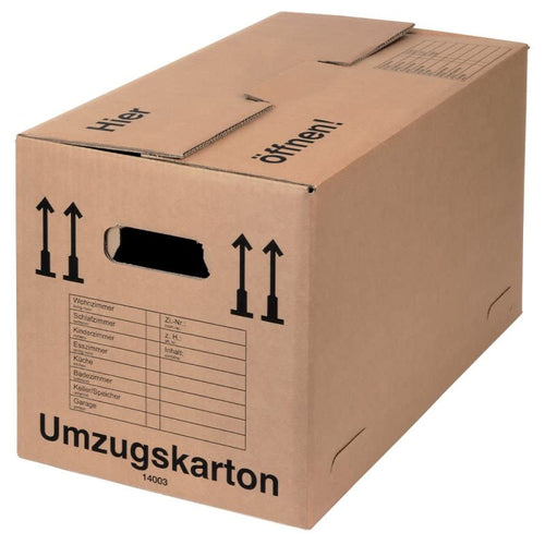 BB-Verpackungen Umzugskarton Spedition - 70 Stk. 2-wellig 650x350x370mm. Brauner 2-w. Karton für Umzugsgut/Spedition.