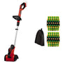 Einhell PICOBELLA Akku-Oberflächenbürste PXC 18V Solo, rot-schwarz. Reinigt Belag von Terrassen, Fugen, Stein und Holz.