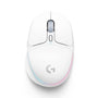 Logitech G705 LIGHTSYNC RGB kabellose Gaming-Mouse - Weiss, ergonomisch geformt, für präzises Gaming.