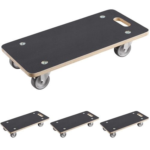 Meister Transportroller 822010 - 590x290 mm, 4er-Pack. Rechteckiger Holzroller zum Bewegen schwerer Lasten.