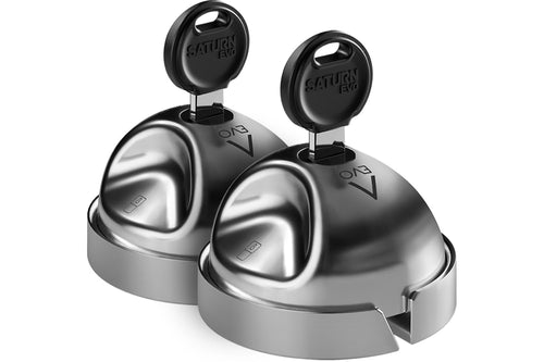 DAKEN Saturn Evo Diebstahlschlösser – Doppel-Set Edelstahl