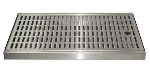 GASTROBEDARF WESTERBARKEY Tropfblech, Edelstahl 2-teilig 500x250mm. Silbernes Edelstahlblech zum Auffangen von Flüssigkeiten unter Zapfanlagen.