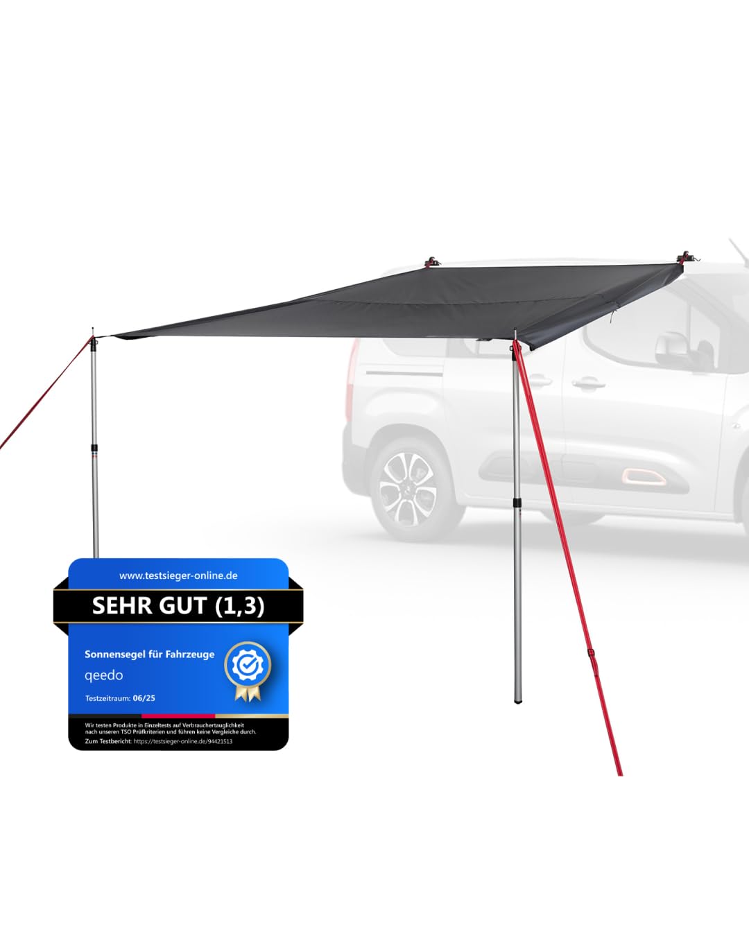Sonnensegel qeedo Motor Tarp 250 x 250 cm –