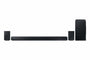 Samsung HW-Q995GD Q-Soundbar – 11.1.4-Kanal Dolby Atmos. Schwarze, längliche Soundbar für Heimkino-Sound.