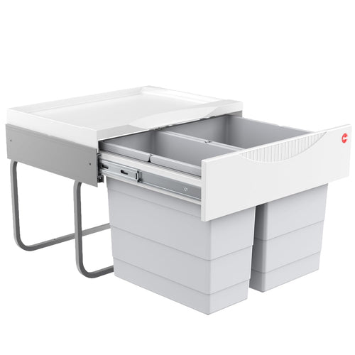 Hailo TR Swing 3644701 Abfalleimer Drehtür Schrank 50.2/30 Grau. Für Drehtürschränke zur Abfalltrennung und -sammlung.