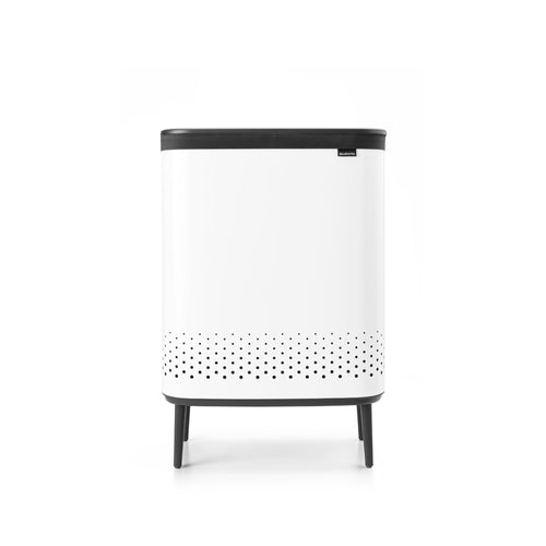 Brabantia Bo Wäschesammler Hi 2x45L Wäschekorb - Weiss. Hoher, weißer Wäschesammler mit zwei 45L-Fächern zur Wäschetrennung.