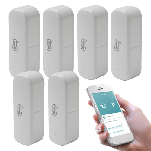 Tuya Smart Raumthermometer Hygrometer Sensor kabellos – 6er Set