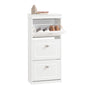 SoBuy Schuhschrank FSR94-W – Schuhkipper Weiss mit 3 Klappen zur platzsparenden Aufbewahrung von Schuhen.