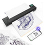 PeriPage P90 Wireless Tattoo Stencildrucker - Dark Schwarz. Kompaktes, rechteckiges Gerät druckt präzise Schablonen für Tätowierungen.