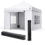 VOUNOT Pavillon 3x3m Pop Up Faltpavillon Partyzelt - Weiss. Weißer 3x3m Pop Up Faltpavillon, bietet Schutz für Veranstaltungen.