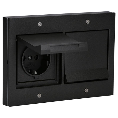Gira TX 44 Doppel-Steckdose & Abdeckrahmen - Anthrazit