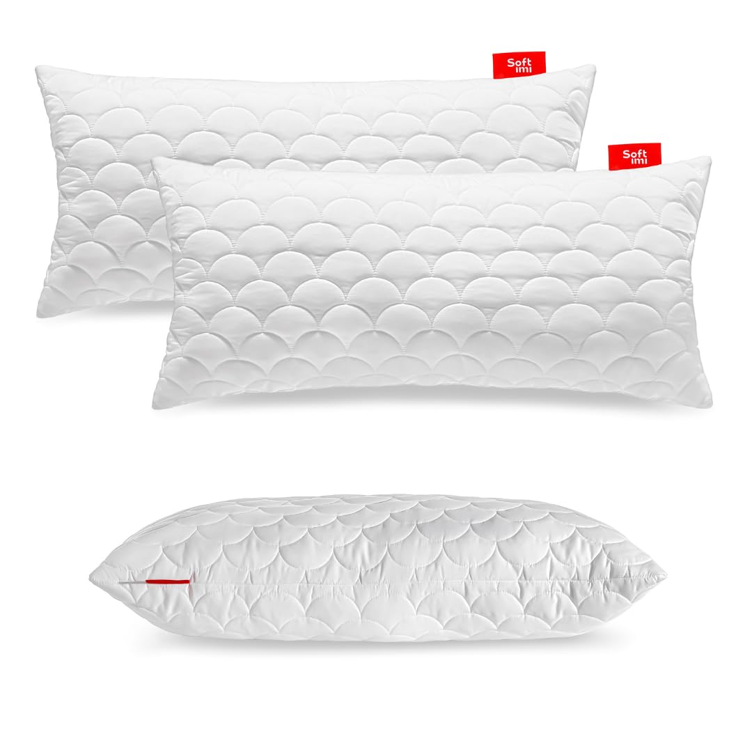 Softimi Kopfkissen 50x90 cm im 2er Set, antiallergisch –