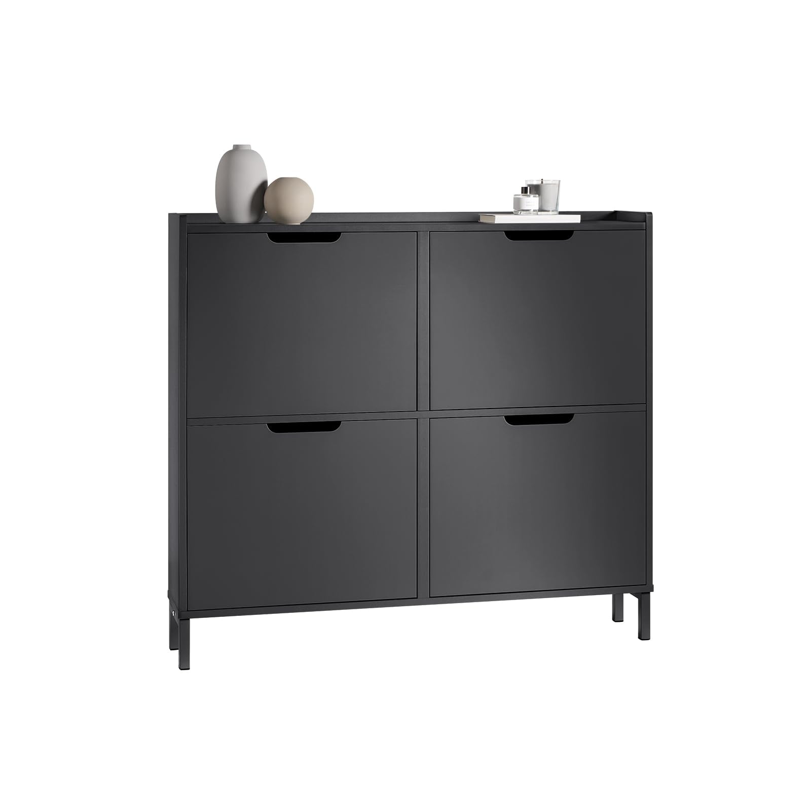 SoBuy FSR100 Schuhschrank schmal Schwarz –