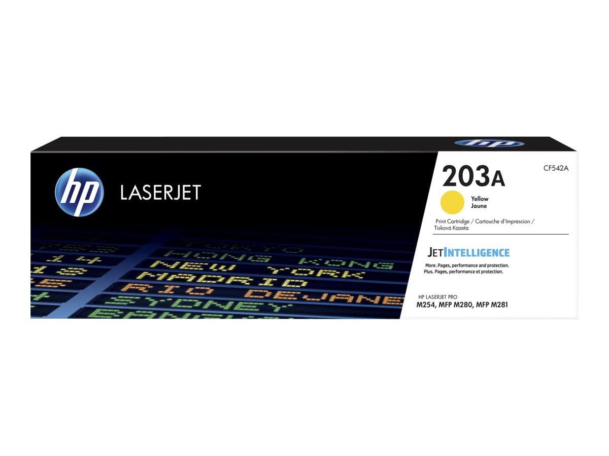 HP 203A (CF542A) Original Toner Gelb für HP LaserJet Pro M254. Tonerkartusche liefert gelben Toner für Laserdrucke.