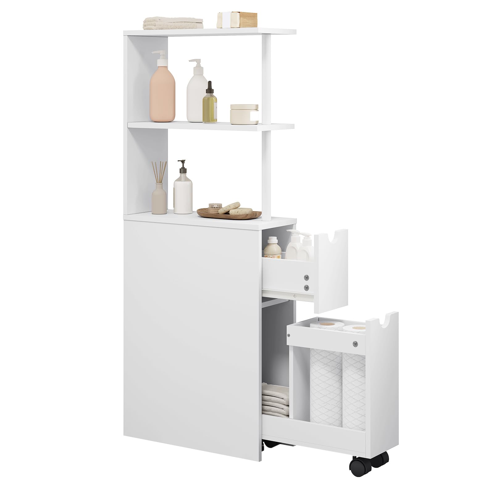 EUGAD Nischenschrank schmal 19 cm – Weiss –