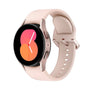 Samsung Galaxy Watch 5 40mm Bluetooth Smartwatch Gold. Runde, goldene Smartwatch. Zeigt Uhrzeit, Fitnessdaten und Benachrichtigungen.