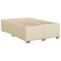 vidaXL Polsterbett Doppelbett Creme 120x200cm Stoff. Dieses cremefarbene Stoff-Doppelbett bietet eine Liegefläche zum Schlafen.