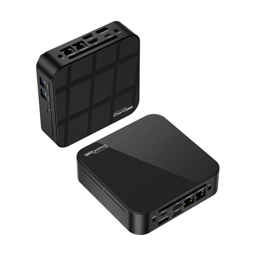 DreamQuest Mini PC Windows 11 Pro 16GB DDR4 512GB M.2 SSD Intel N95 (bis zu 3.4Ghz) Micro Desktop Computer mit HDMI/2x LAN/WiFi 5/BT 5/4xUSB3.2 für Office Klein PC Besser als N5105,Type C(Max 10Gbps)