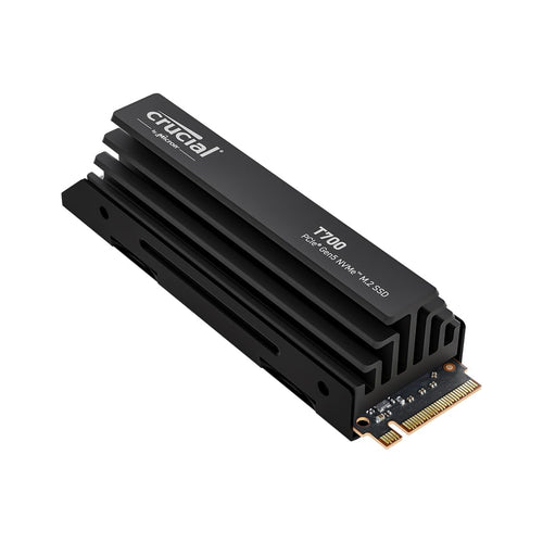 Crucial T700 4TB NVMe M.2 SSD PCIe Gen5 – Kühlkörper: Kompaktes Speichermodul mit Kühlkörper. Ermöglicht schnelle Datenablage und Systemstarts.