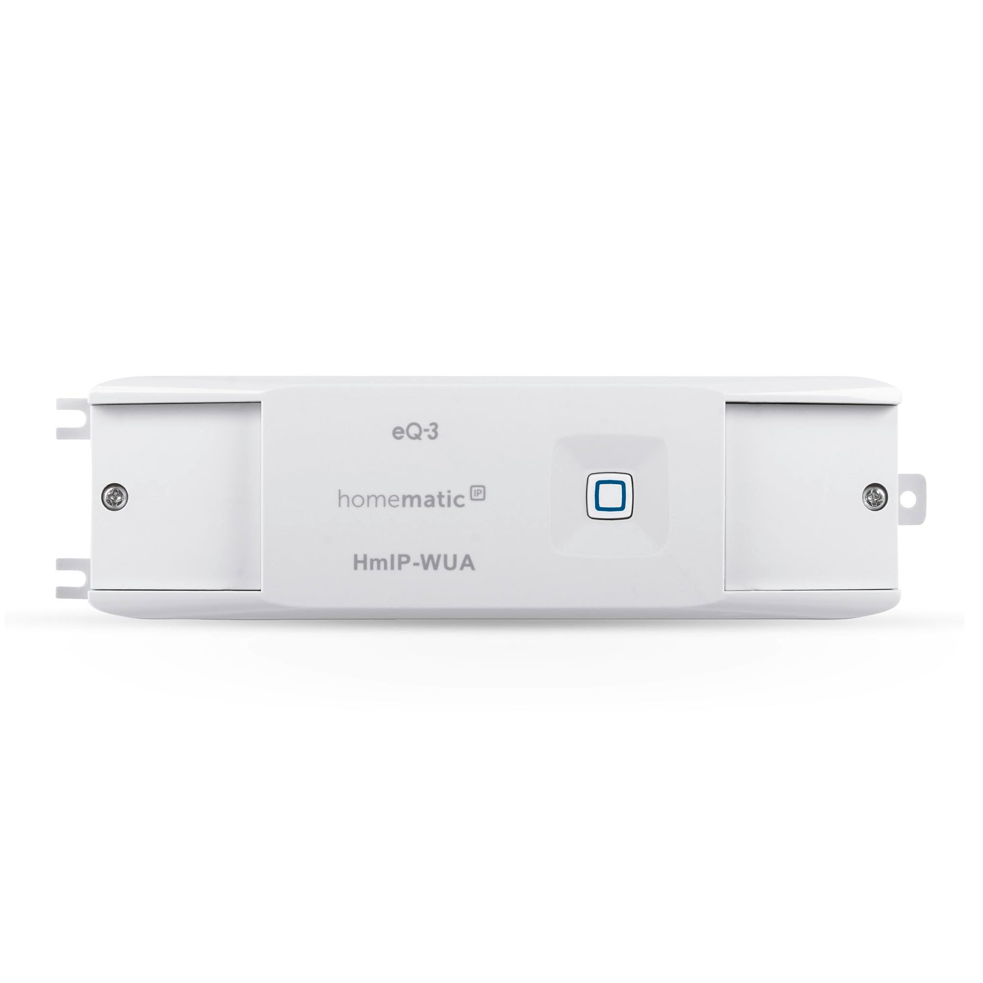 Homematic IP Smart Home Universal Schaltaktor 0-10V Unterputz 154761A0. Weißes Modul steuert 0-10V-Beleuchtung.