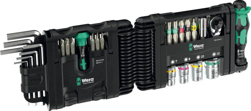 Wera Tool-Check Modular Bit- & Steckschlüsselsatz - Set 1. Kompakter, schwarzer Kasten mit Bits, Steckschlüsseln und Ratsche zum professionellen Verschrauben.